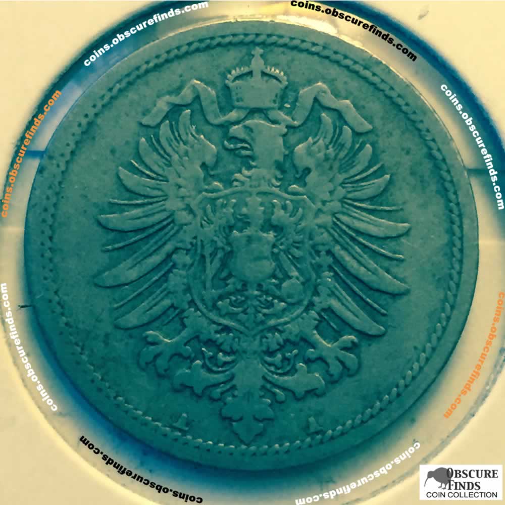 Germany 1875 A 10 Pfennig ( 10pf ) - Obverse