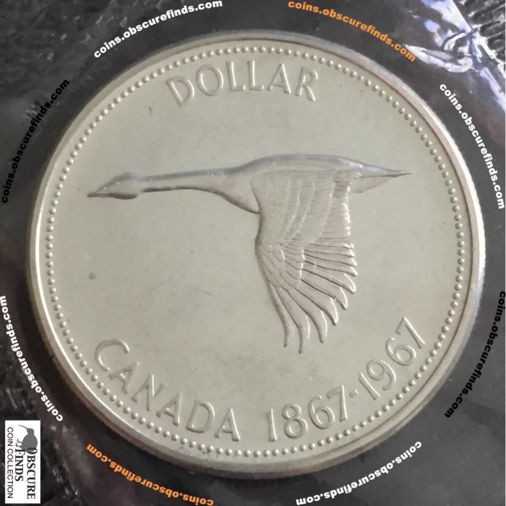 Canada 1967  Canadian Silver Dollar ( CS$1 ) - Reverse
