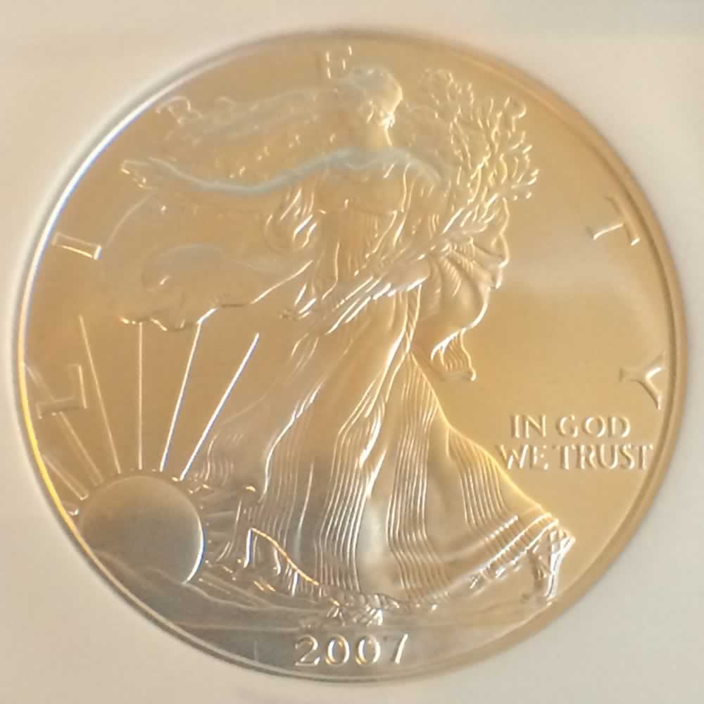US 2007 W Silver Eagle ( S$1 ) - Obverse