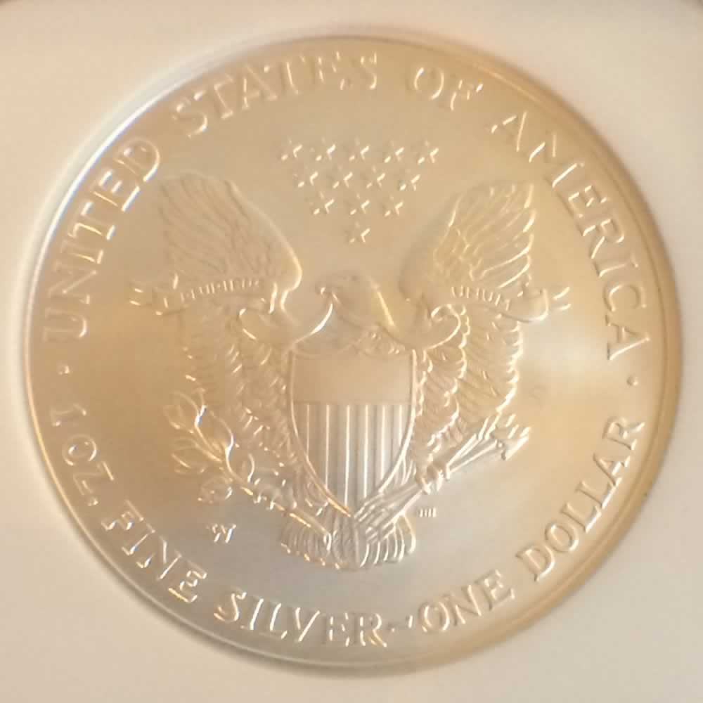 US 2007 W Silver Eagle ( S$1 ) - Reverse