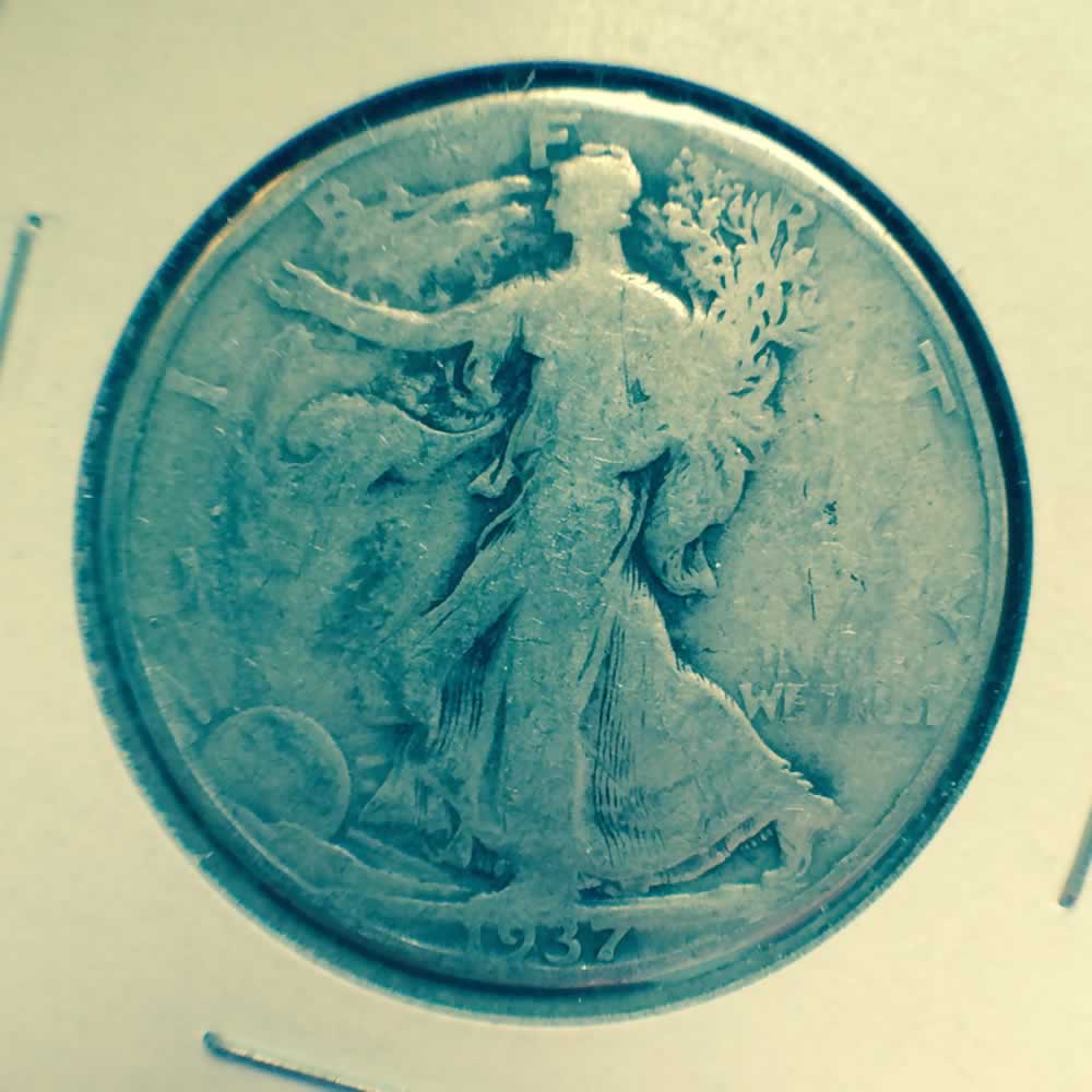 US 1937  Walking Liberty half dollar ( S50C ) - Obverse