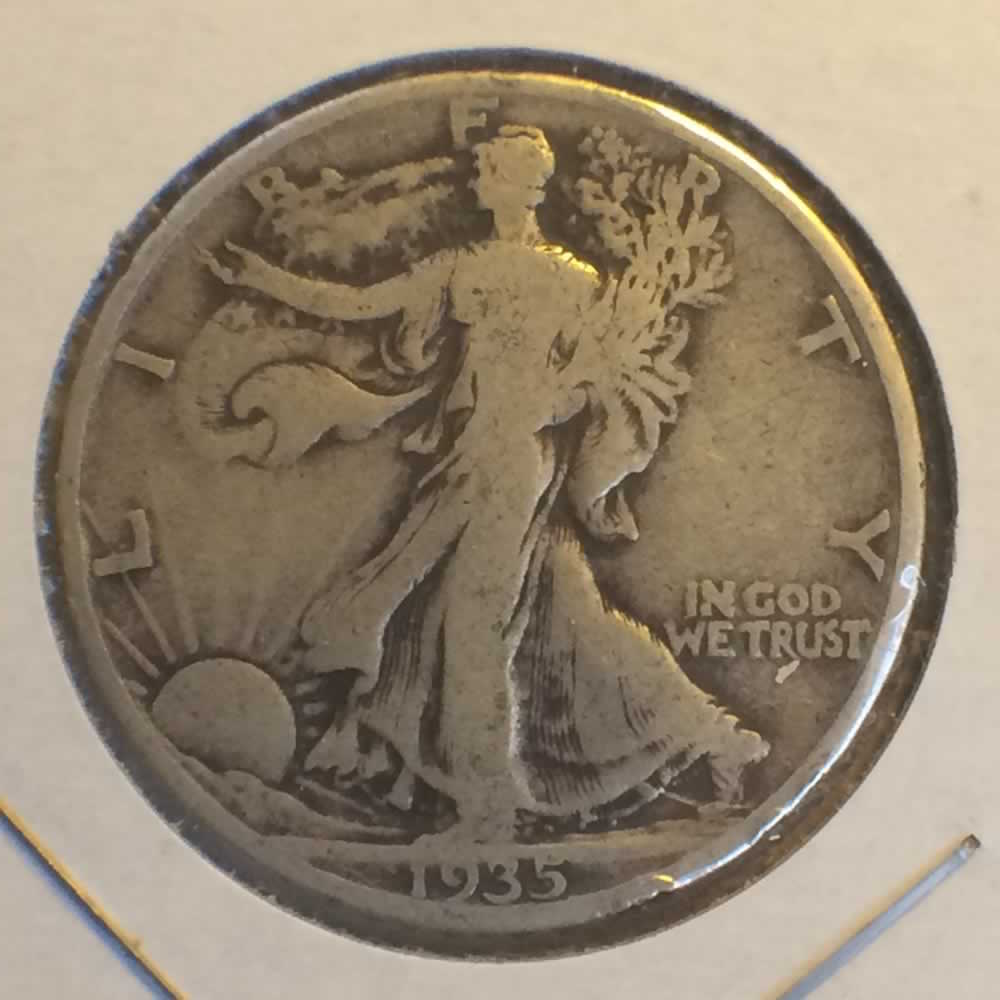 US 1935  Walking Liberty Half Dollar ( S50C ) - Obverse