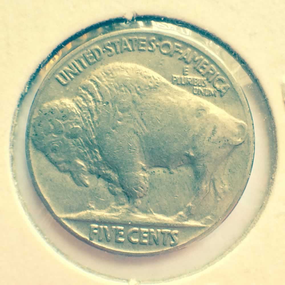 US 1935  Buffalo Nickel ( 5C ) - Reverse