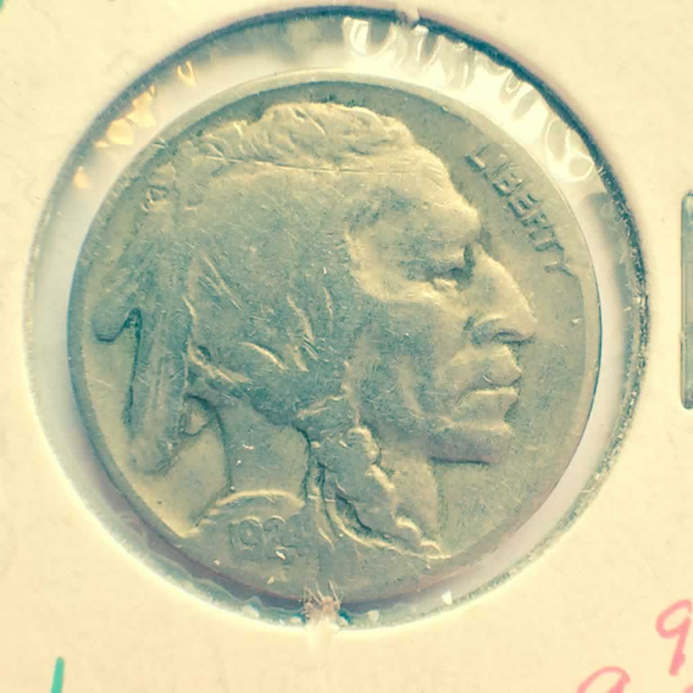 US 1924  Buffalo Nickel ( 5C ) - Obverse