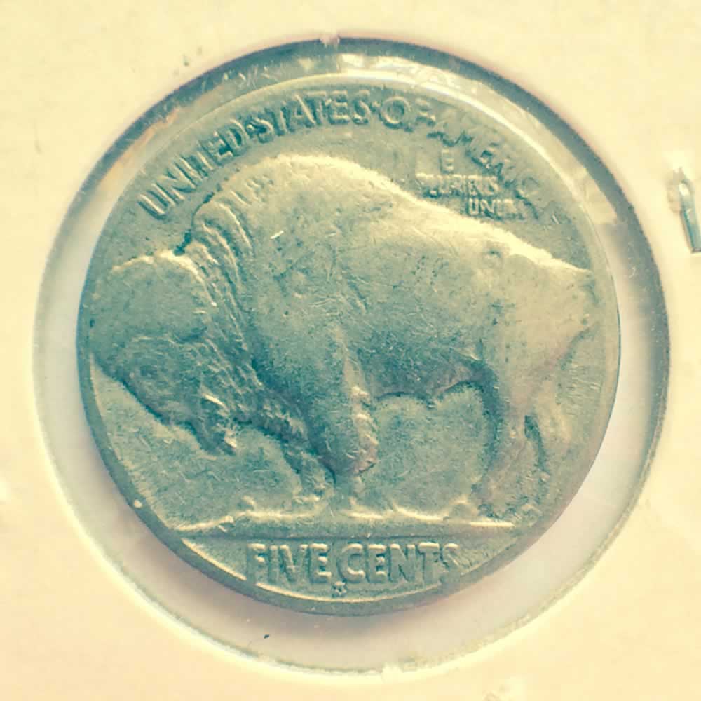 US 1925 S Buffalo Nickel ( 5C ) - Reverse