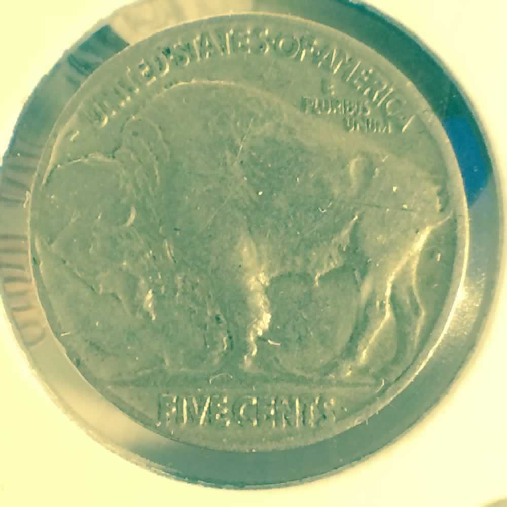 US 1936  Buffalo Nickel ( 5C ) - Reverse