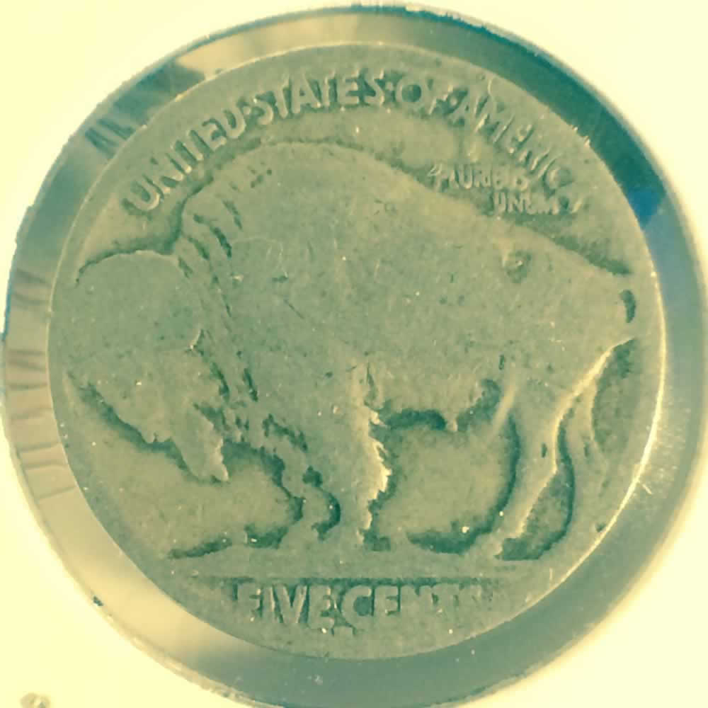 US 1936 D Buffalo Nickel ( 5C ) - Reverse