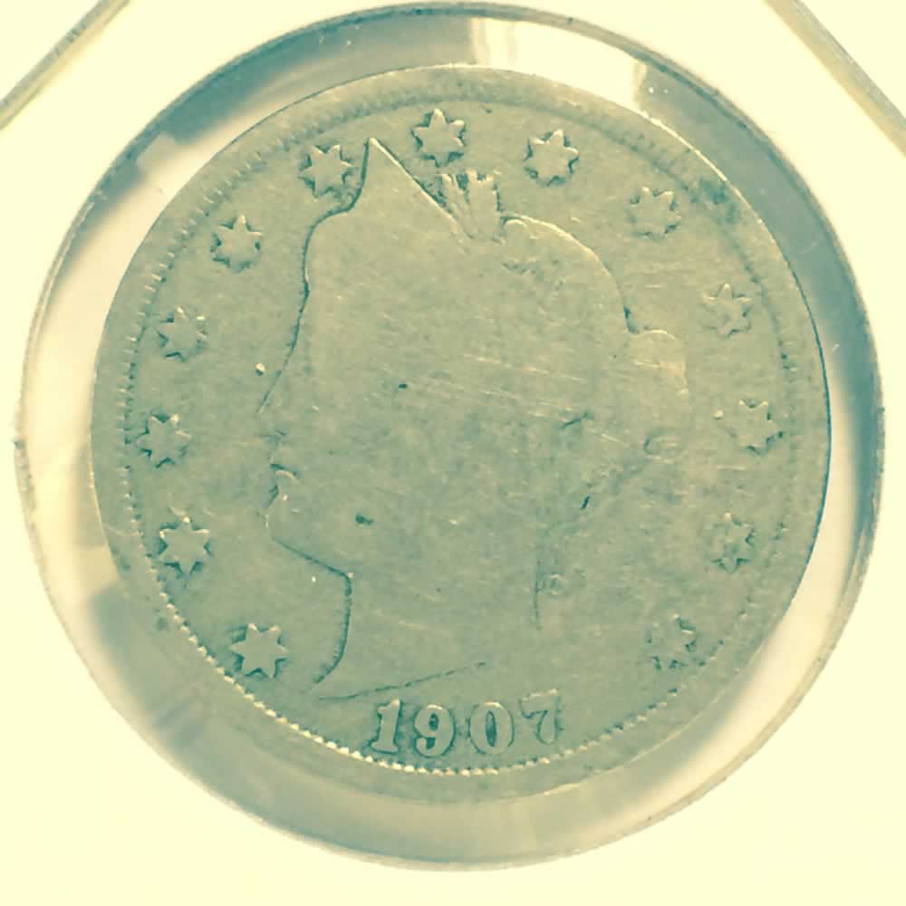 US 1907  Liberty Head 'V' Nickel ( 5C ) - Obverse