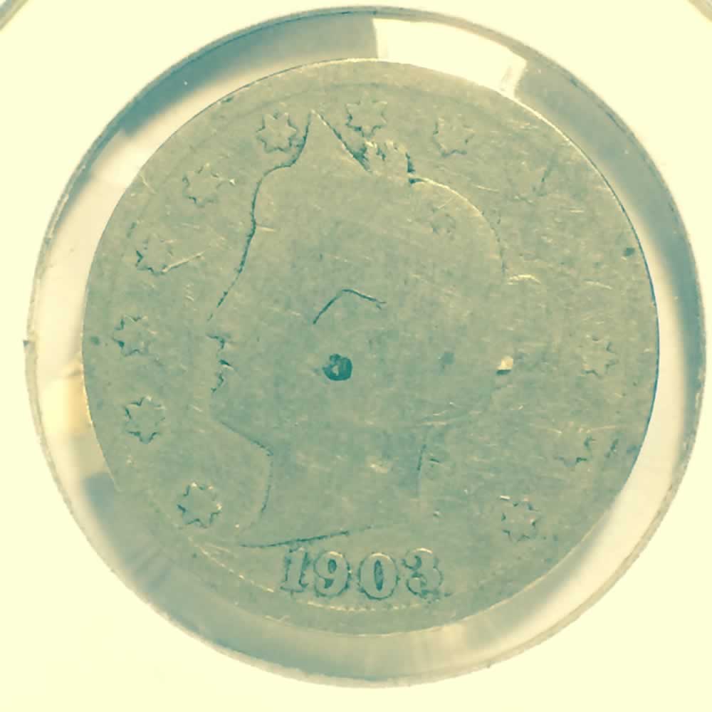 US 1903  Liberty Head 'V' Nickel ( 5C ) - Obverse