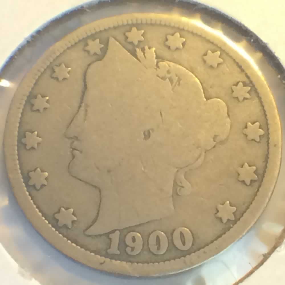 US 1900  Liberty Head V Nickel ( 5C ) - Obverse