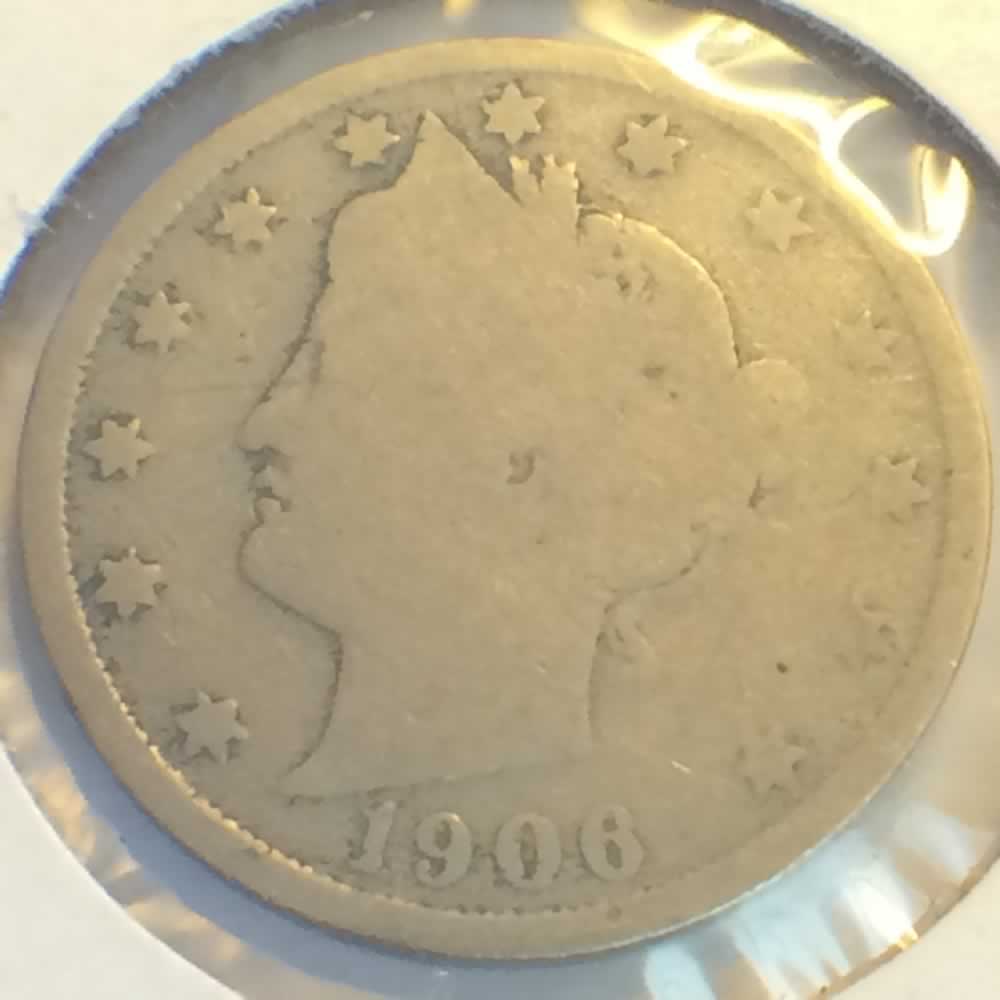 US 1906  Liberty Head V Nickel ( 5C ) - Obverse