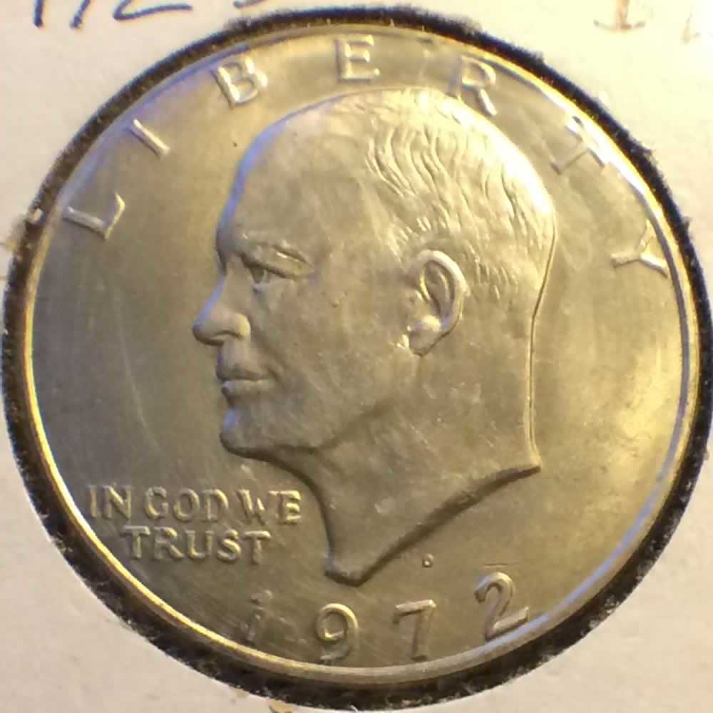US 1972 D Eisenhower Dollar ( $1 ) - Obverse