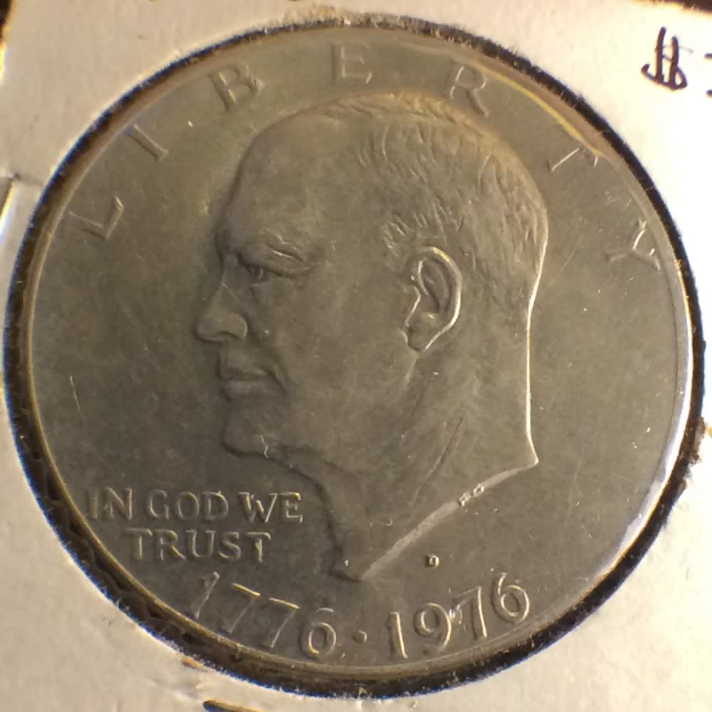 US 1976 D Eisenhower Dollar Bicentennial Issue ( $1 ) - Obverse