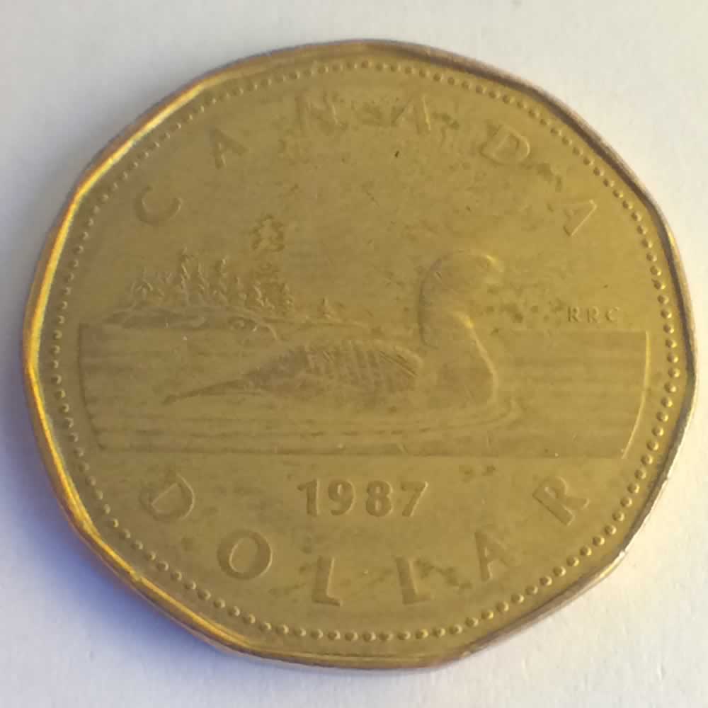 Canada 1987  Canadian Dollar ( C$1 ) - Reverse