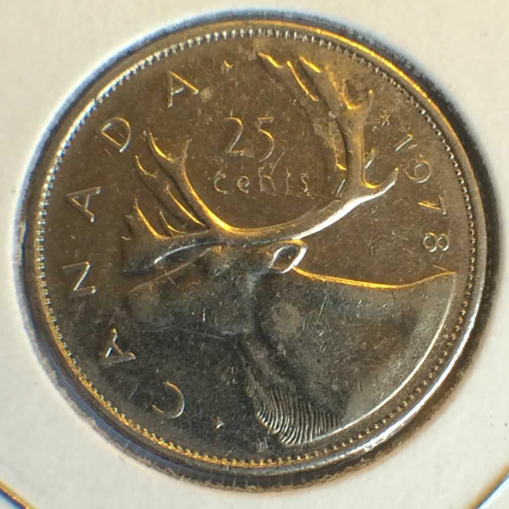 Canada 1978  Canadian Quarter - Small Denticles ( C25C ) - Reverse