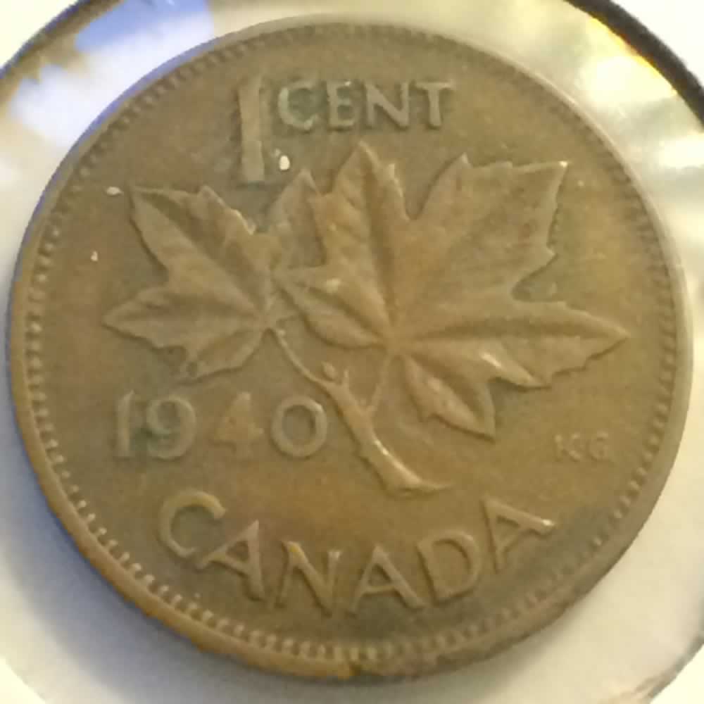 Canada 1940  Canadian Cent ( C1C ) - Reverse