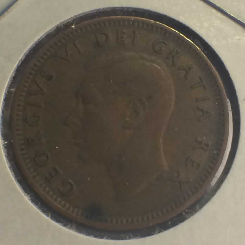 Canada 1950  George VI - Canadian Cent ( C1C ) - Obverse
