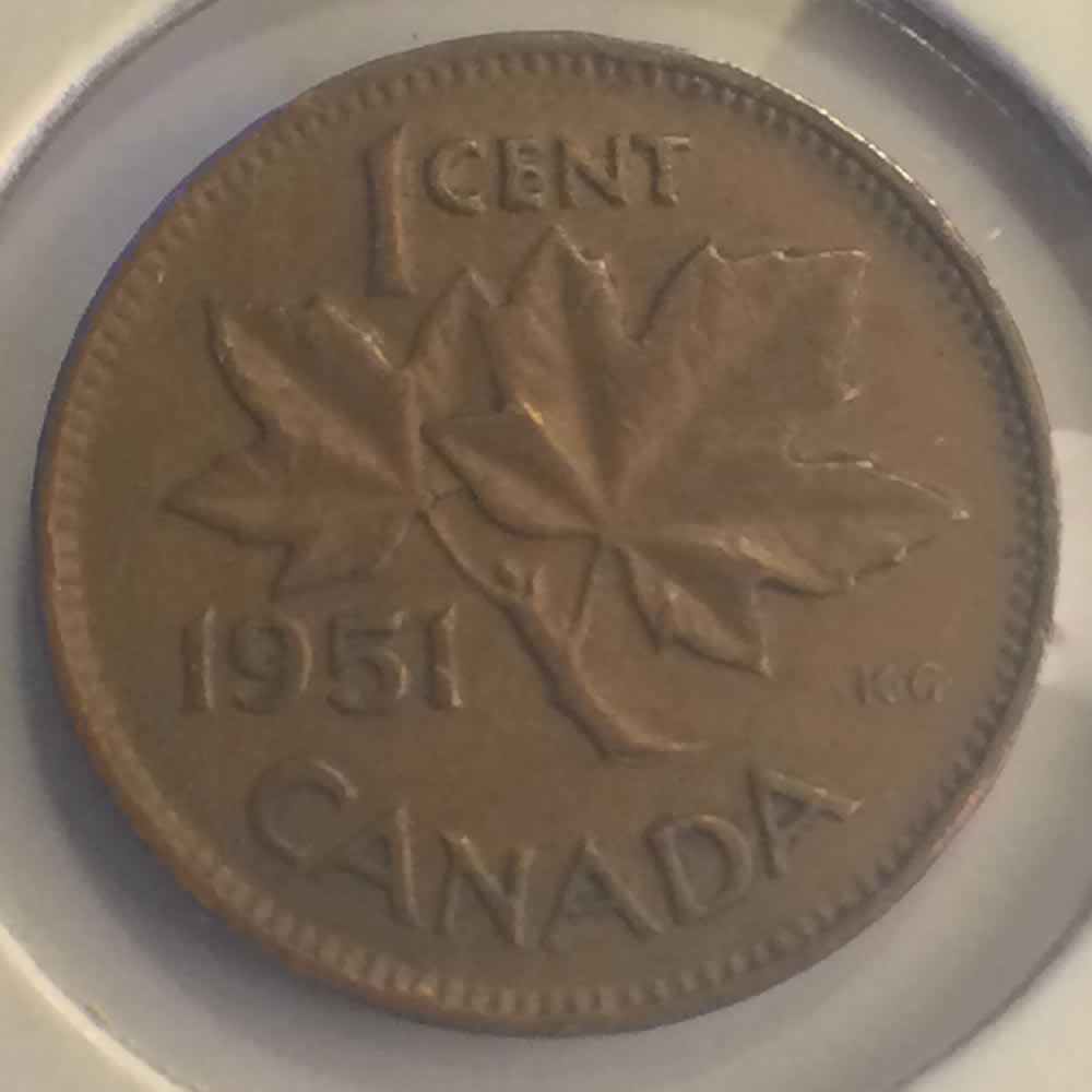 Canada 1951  George VI - Canadian Cent ( C1C ) - Reverse