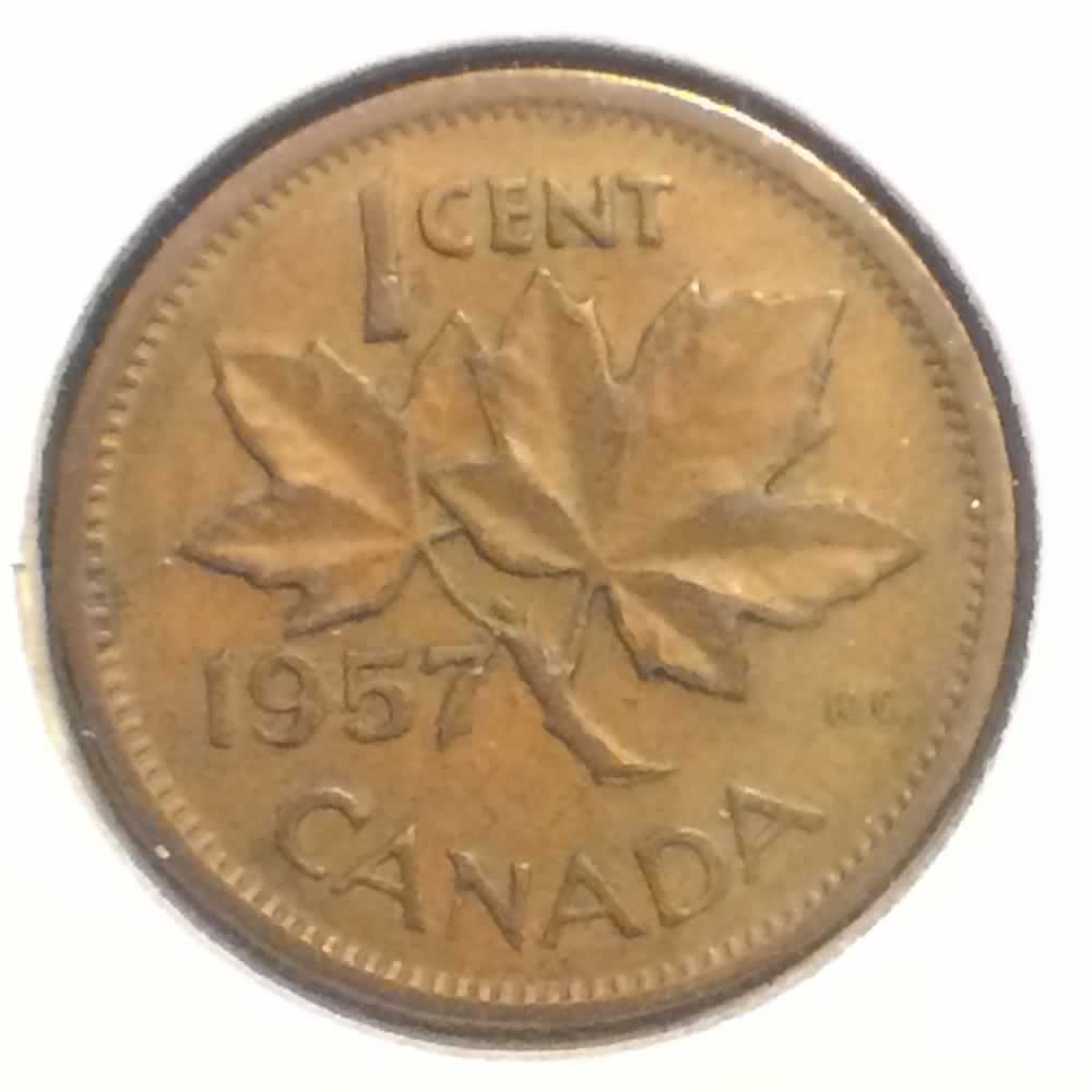 Canada 1957  Canadian 1 Cent ( C1C ) - Reverse