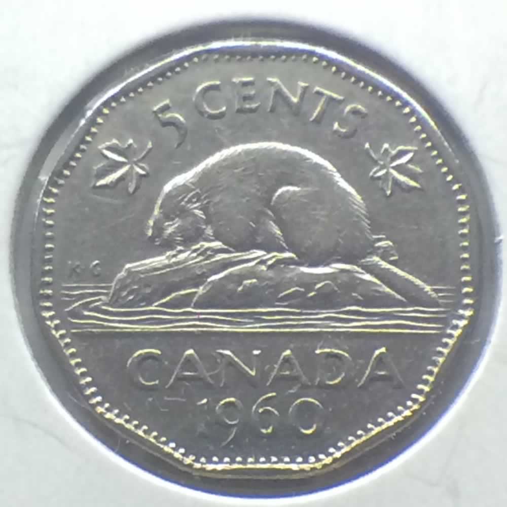 Canada 1960  Canadian 5 Cents ( C5C ) - Reverse