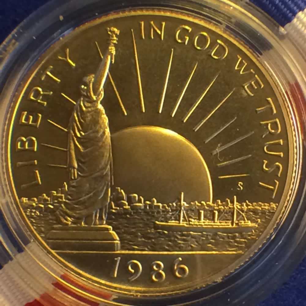 US 1986 S Liberty Half Dollar ( 50C ) - Obverse