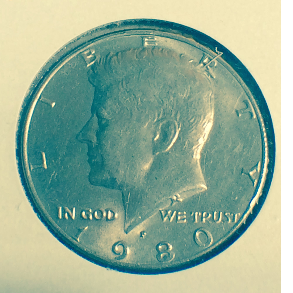 US 1980 P Kennedy Half Dollar ( 50C ) - Obverse
