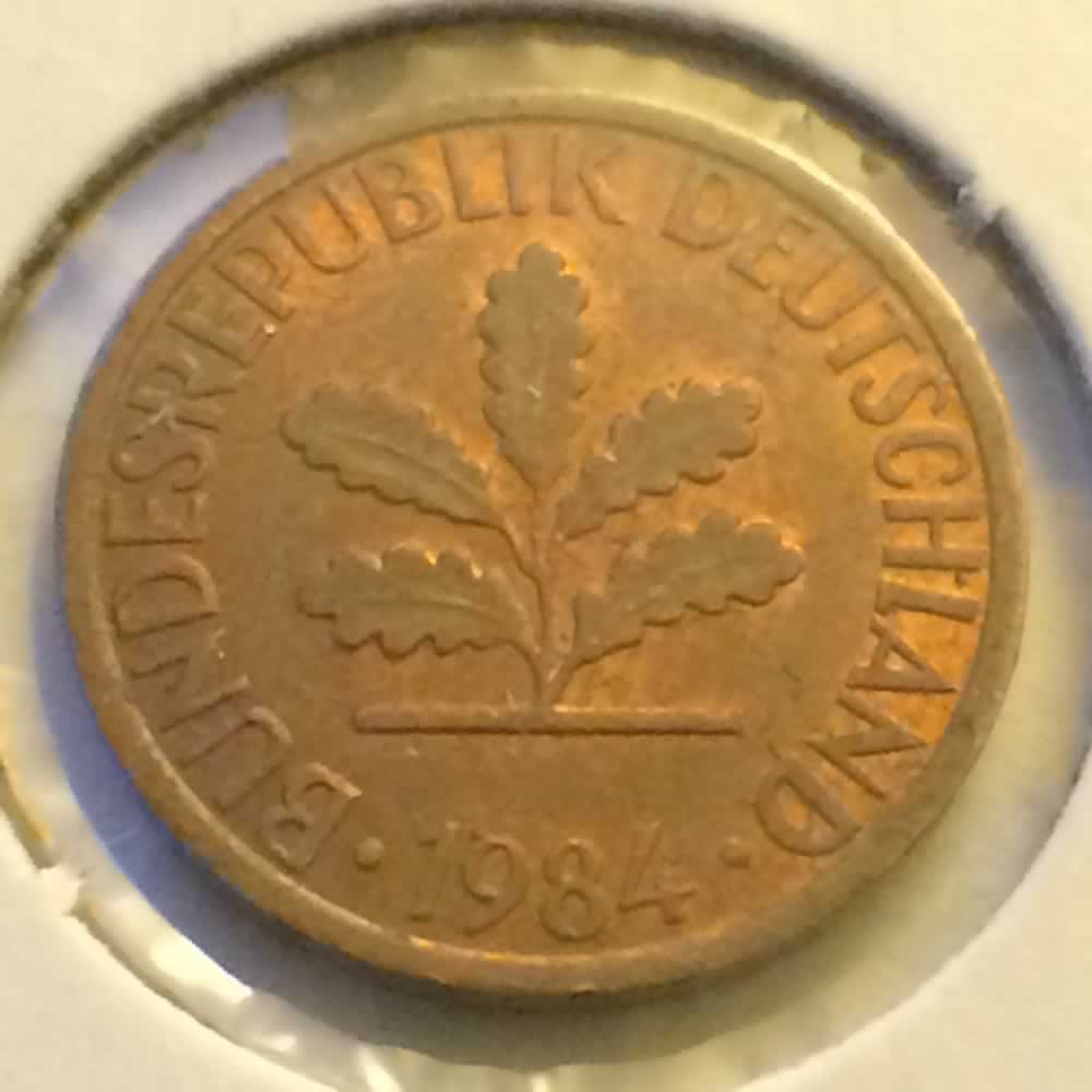 Germany 1984 D 1 Pfennig ( 1pf ) - Reverse