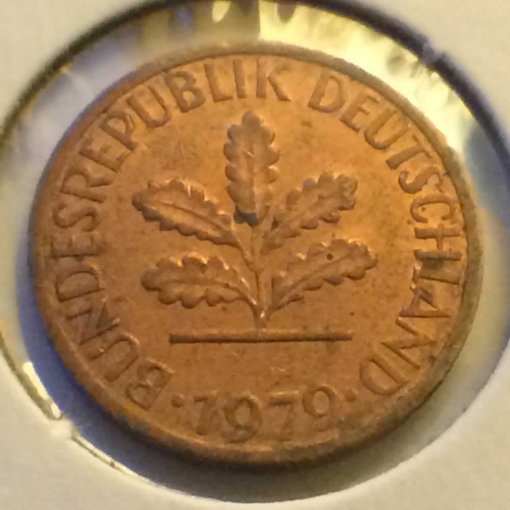 Germany 1979 G 1 Pfennig ( 1pf ) - Reverse