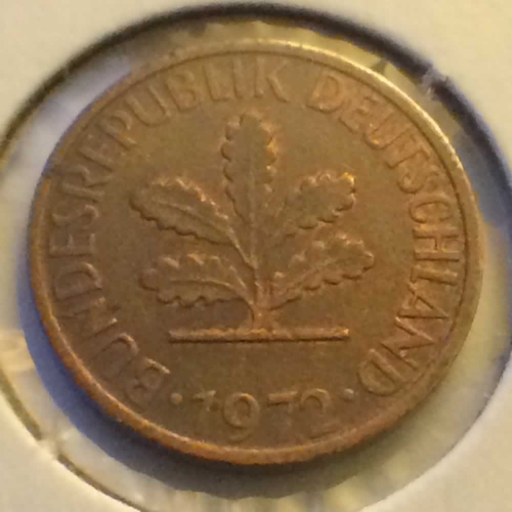 Germany 1972 F 1 Pfennig ( 1pf ) - Reverse