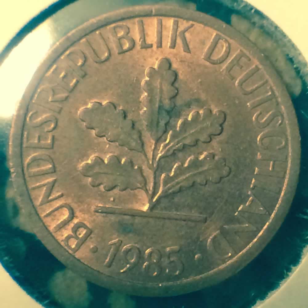 Germany 1985 D 1 Pfennig ( 1pf ) - Reverse