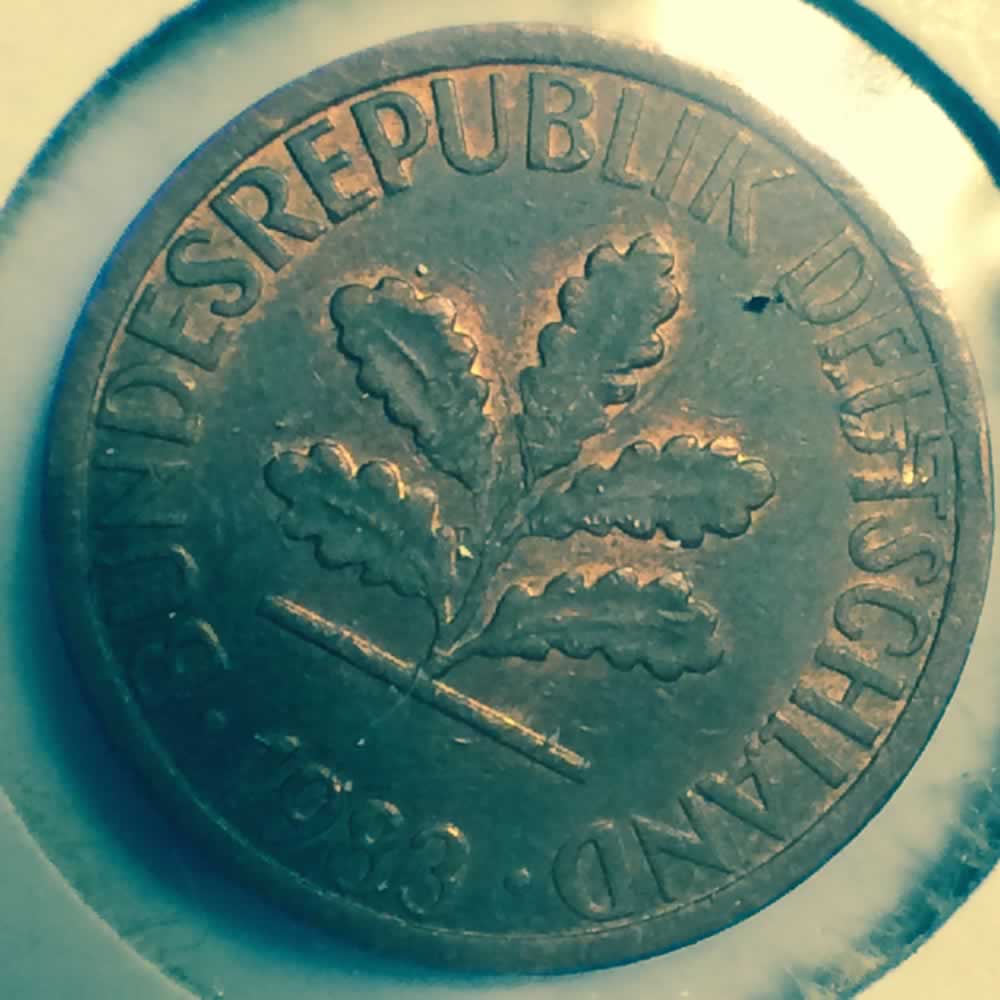 Germany 1983 D 1 Pfennig ( 1pf ) - Reverse