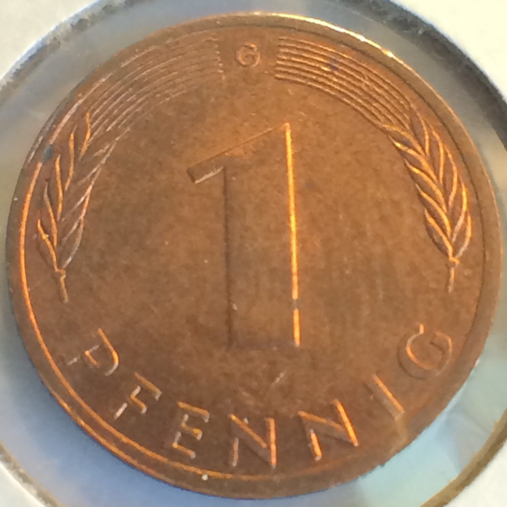Germany 1991 G 1 Pfennig ( 1pf ) - Obverse