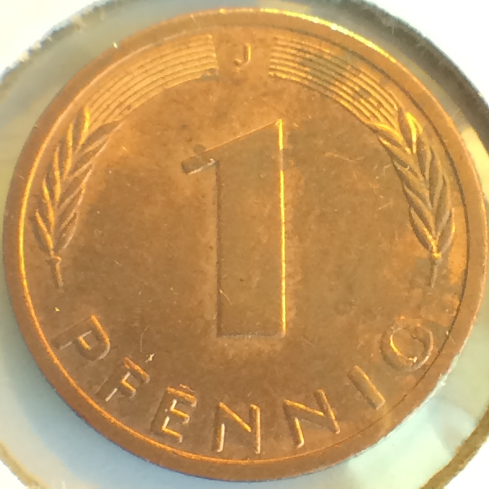 Germany 1996 J 1 Pfennig ( 1pf ) - Obverse