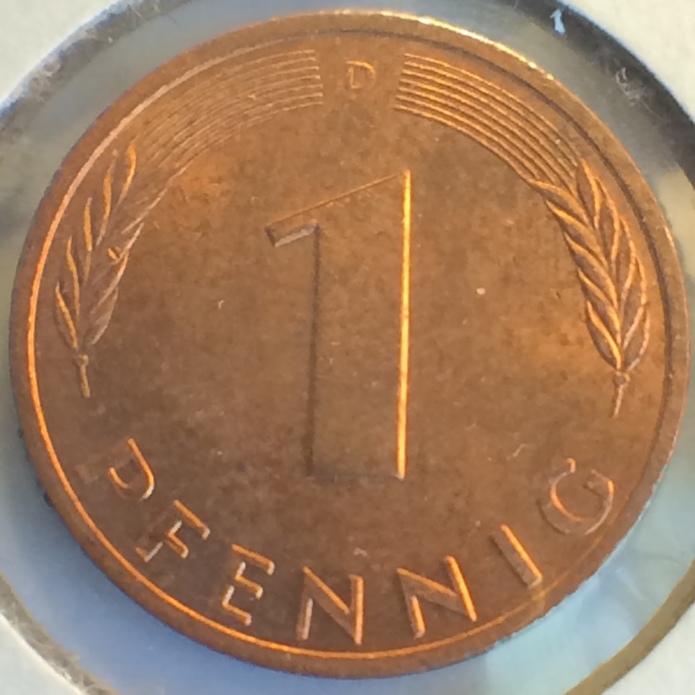 Germany 1996 D 1 Pfennig ( 1pf ) - Obverse