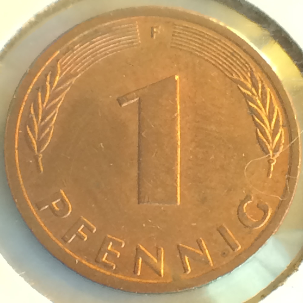 Germany 1989 F 1 Pfennig ( 1pf ) - Obverse