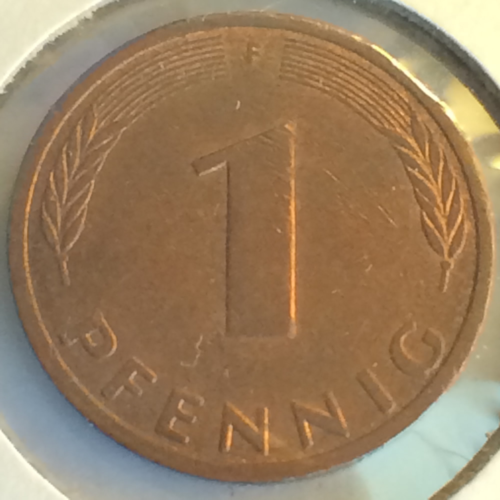 Germany 1989 F 1 Pfennig ( 1pf ) - Obverse