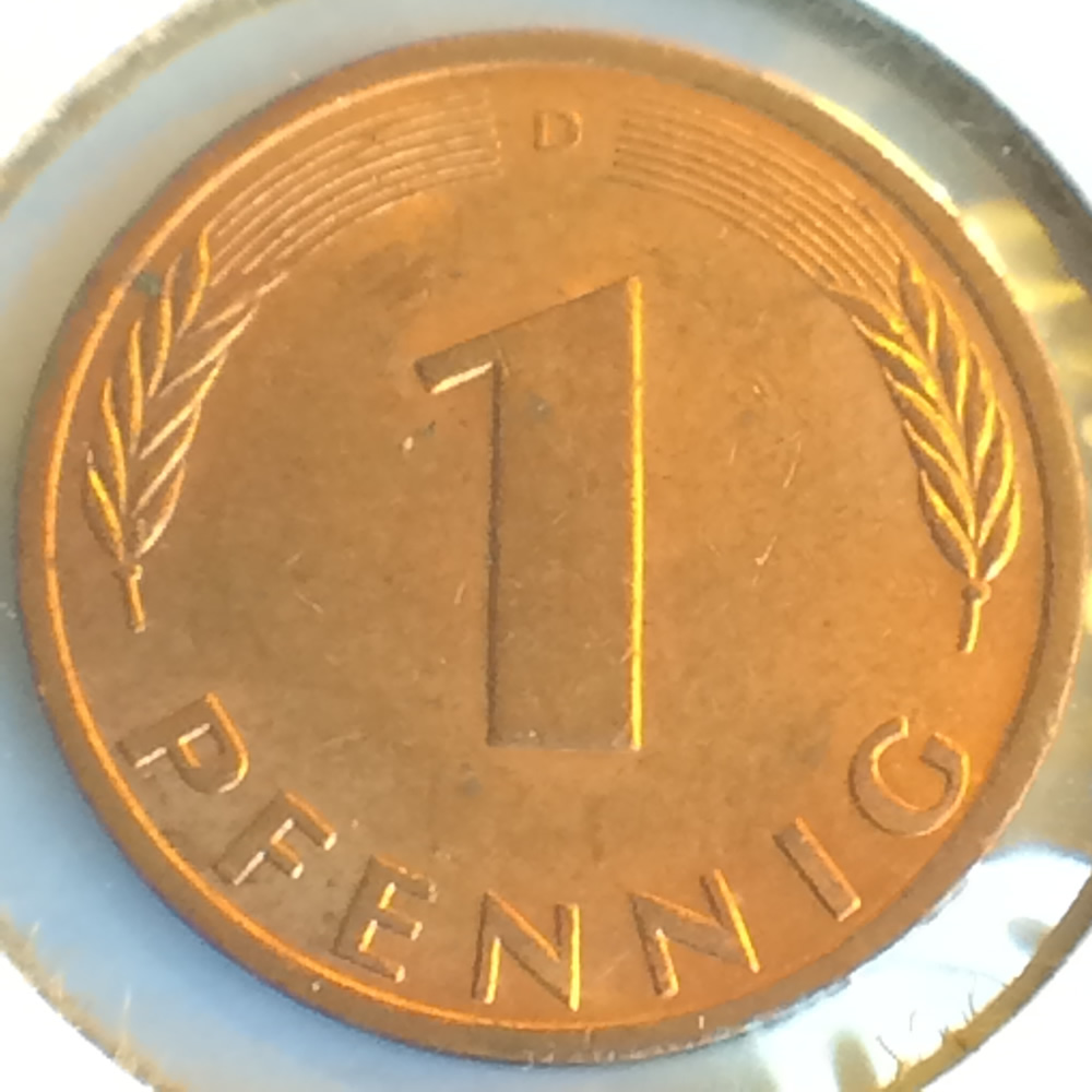 Germany 1985 D 1 Pfennig ( 1pf ) - Obverse