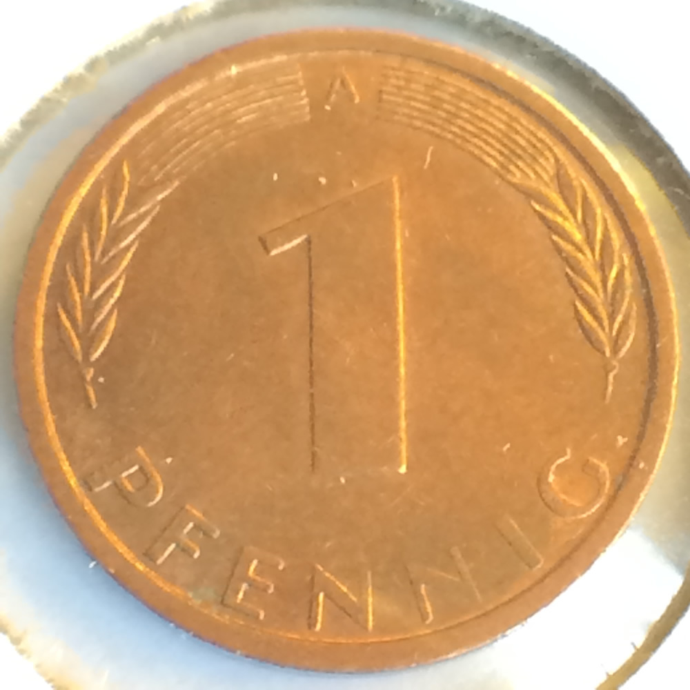 Germany 1991 A 1 Pfennig ( 1pf ) - Obverse