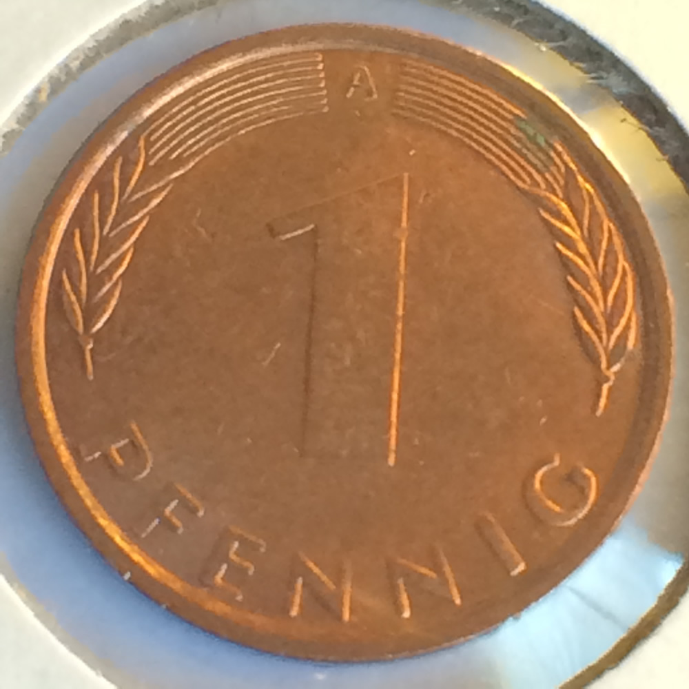 Germany 1991 A 1 Pfennig ( 1pf ) - Obverse