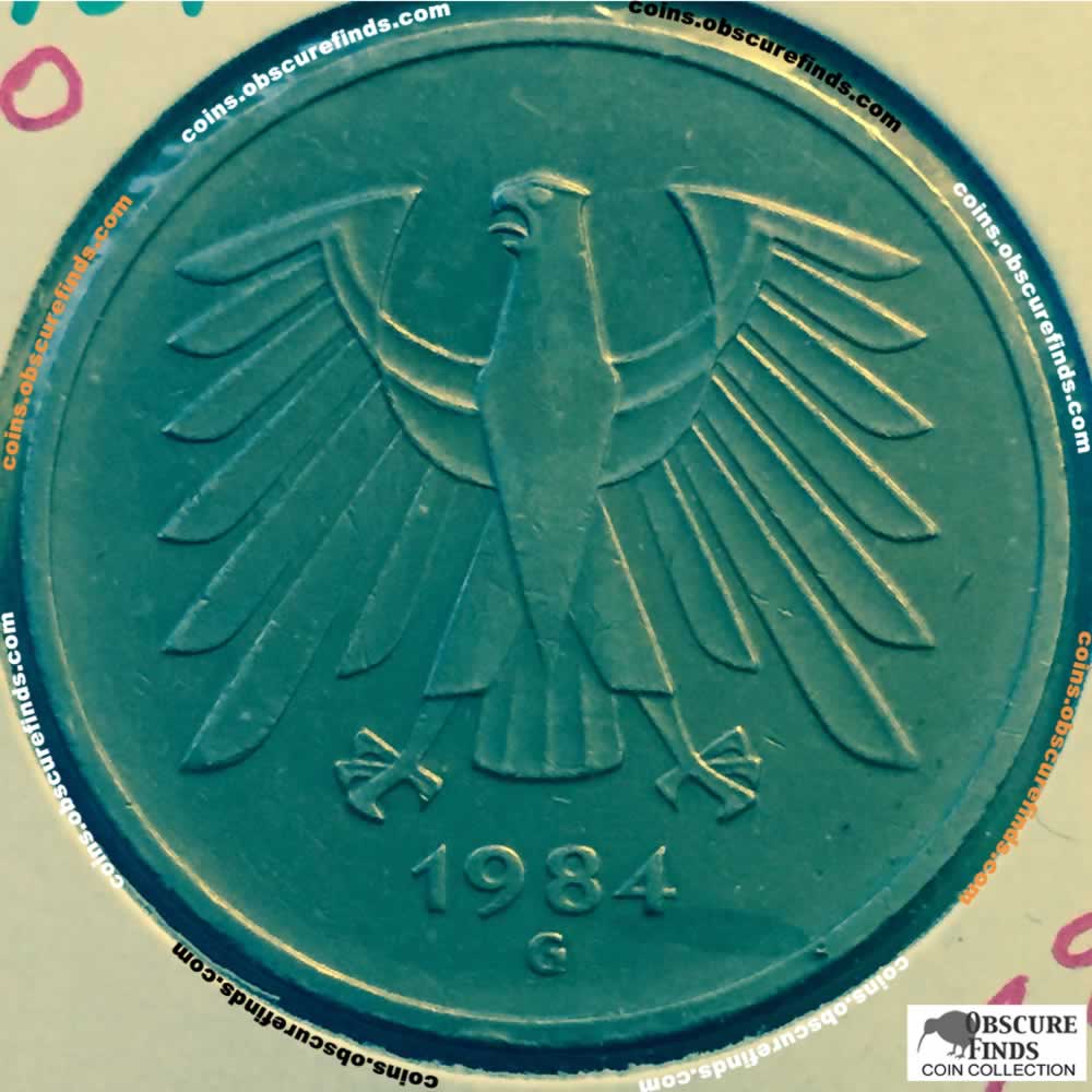 Germany 1984 G 5 Deutsche Mark ( DM 5 ) - Obverse