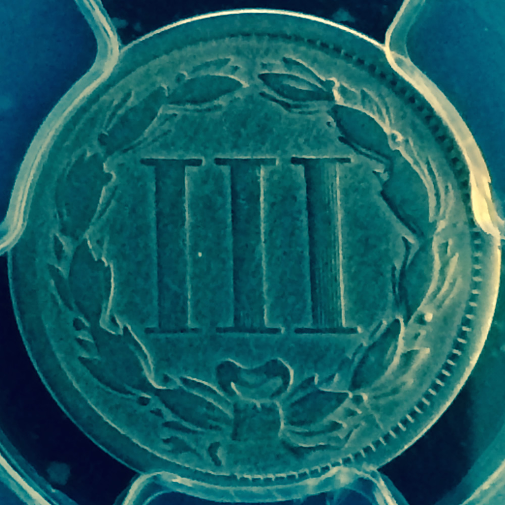 US 1867  Three-cent nickel ( 3CN ) - Reverse