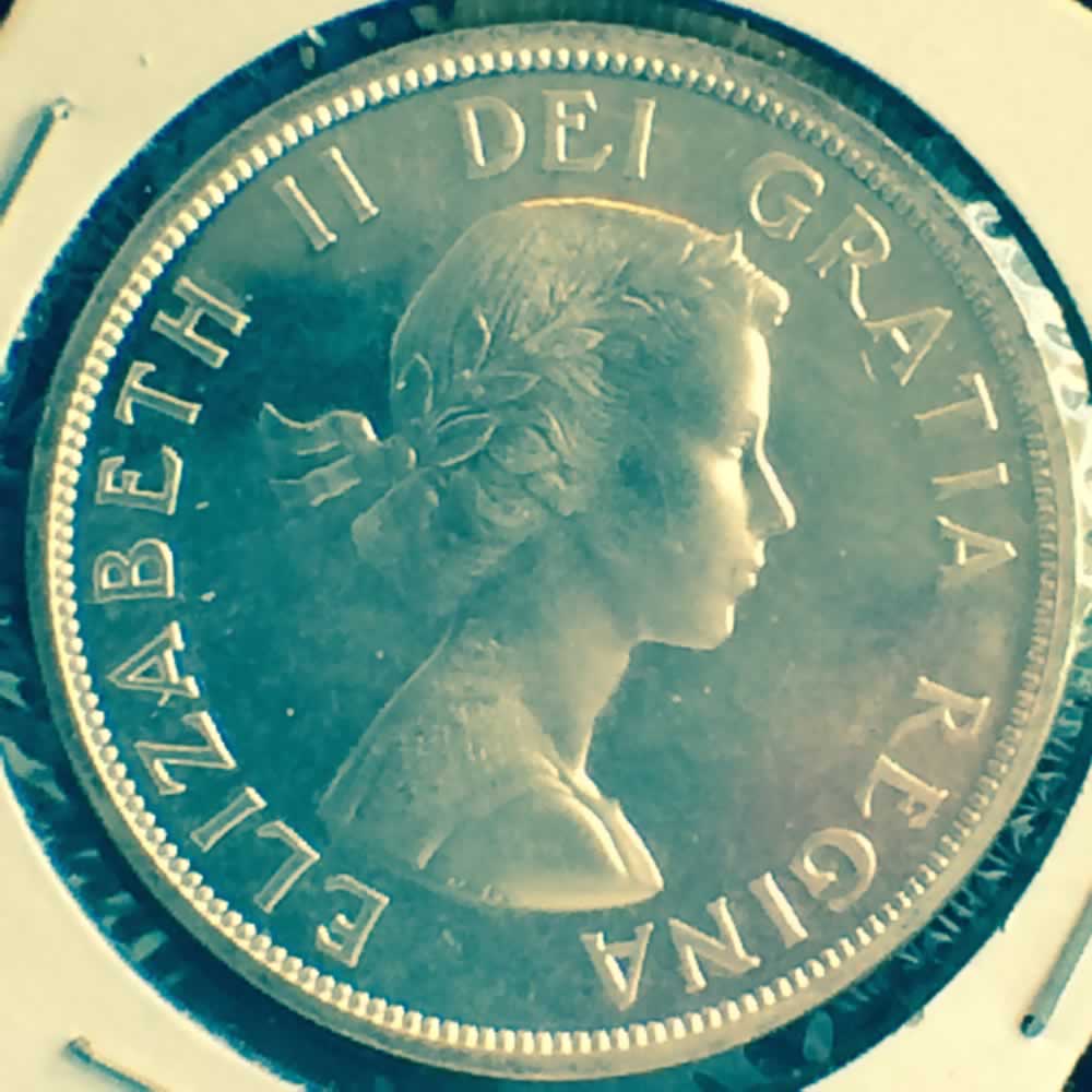 Canada 1959  Voyageur Silver Dollar ( CS$1 ) - Obverse