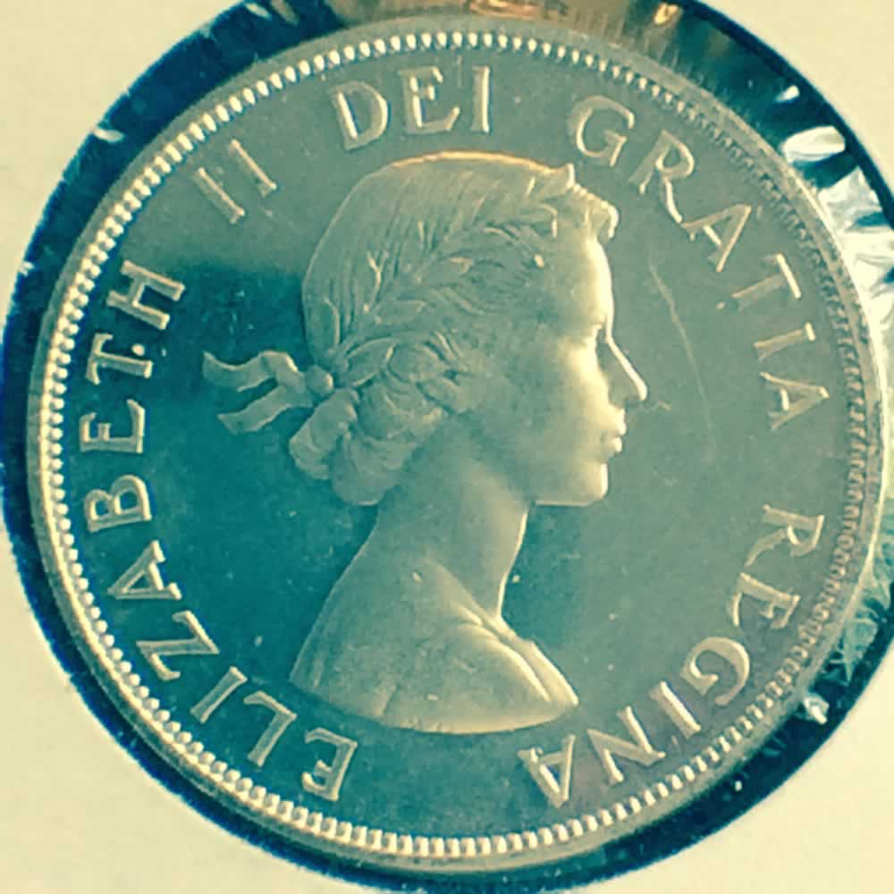 Canada 1961  Voyageur Silver Dollar ( CS$1 ) - Obverse