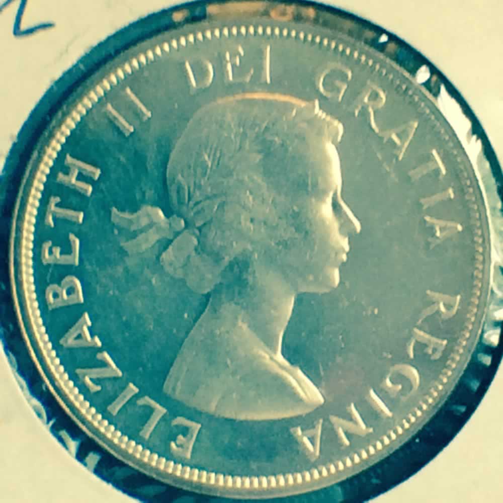 Canada 1962  Voyageur Silver Dollar ( CS$1 ) - Obverse