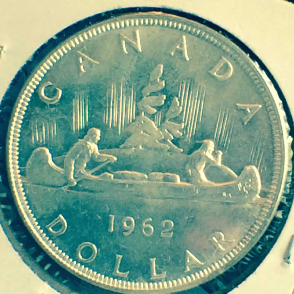 Canada 1962  Voyageur Silver Dollar ( CS$1 ) - Reverse
