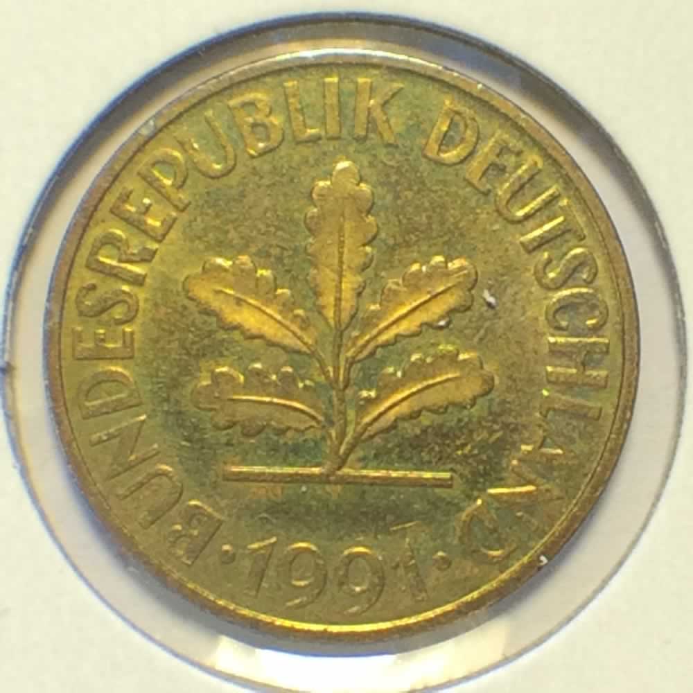 Germany 1991 D 10 Pfennig ( 10pf ) - Obverse