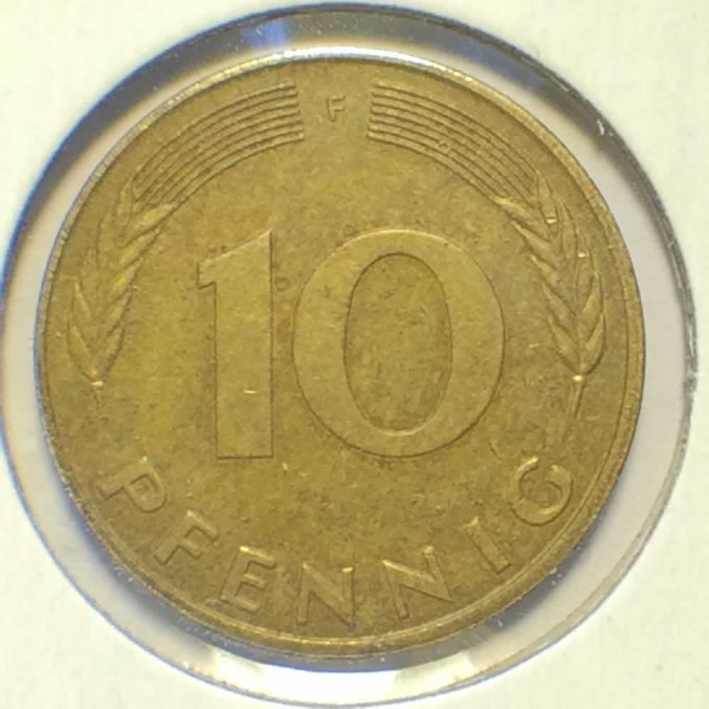 Germany 1991 F 10 Pfennig ( 10pf ) - Reverse