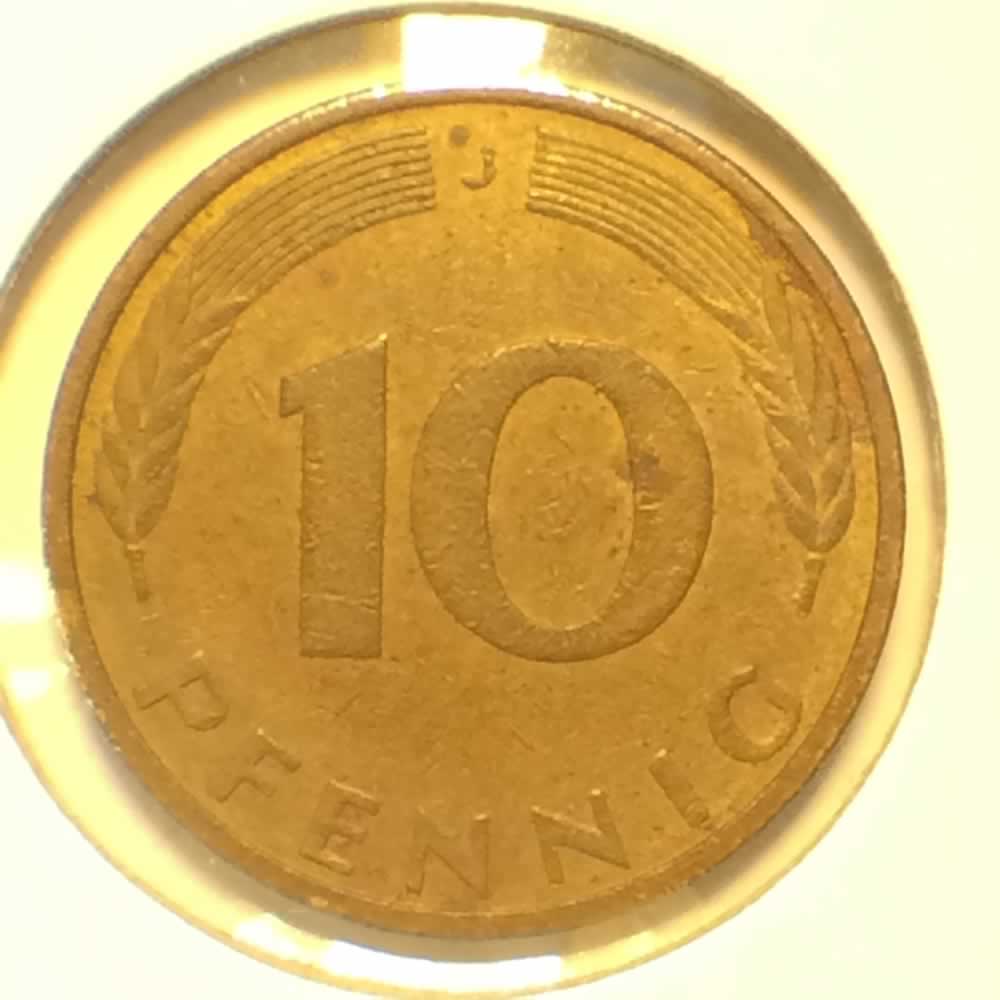 Germany 1988 J 10 Pfennig ( 10pf ) - Reverse