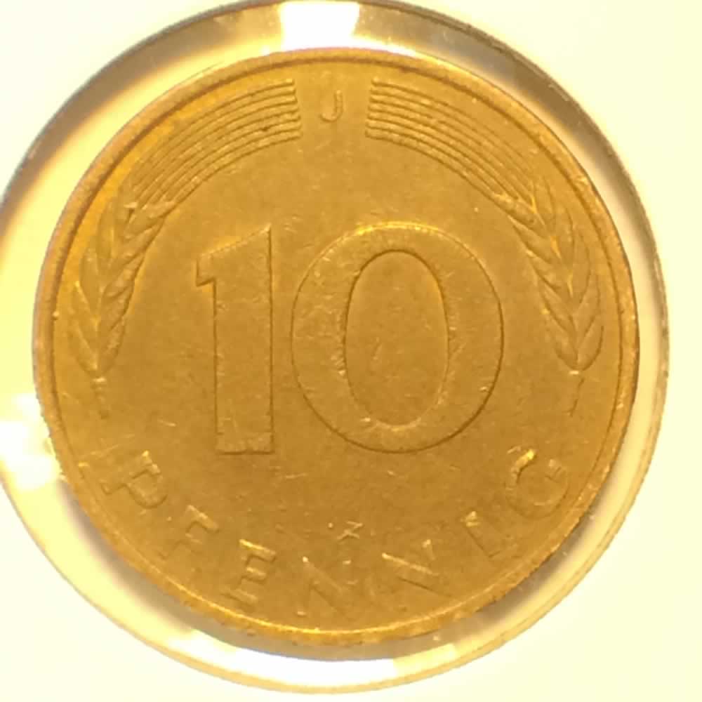 Germany 1987 J 10 Pfennig ( 10pf ) - Reverse