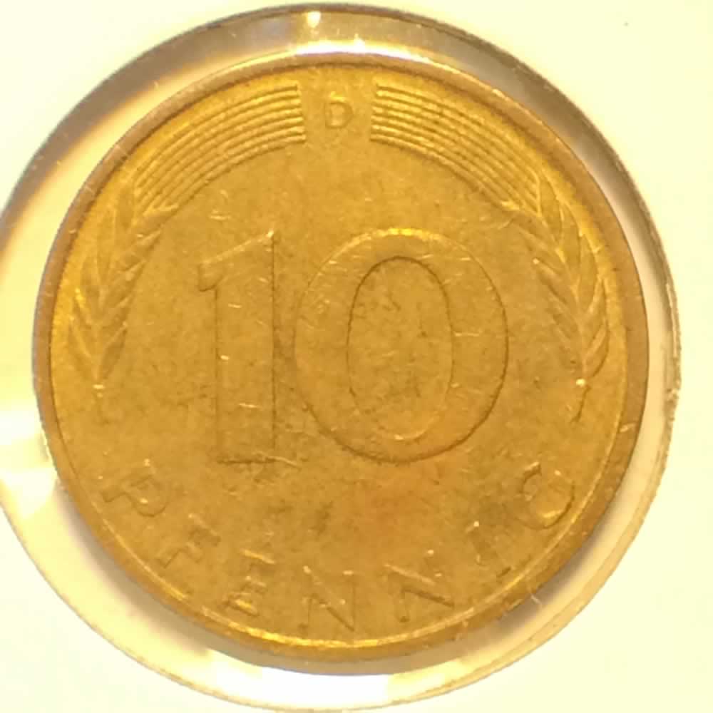 Germany 1985 D 10 Pfennig ( 10pf ) - Reverse